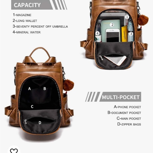 COPY - Cheruty faux leather backpack - Picture 8 of 9